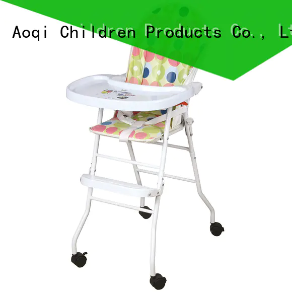 Aoqi special baby high chair with wheels directly sale for livingroom