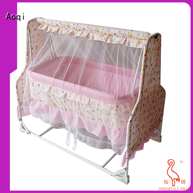 Aoqi wooden cheap baby cots for sale with cradle for bedroom