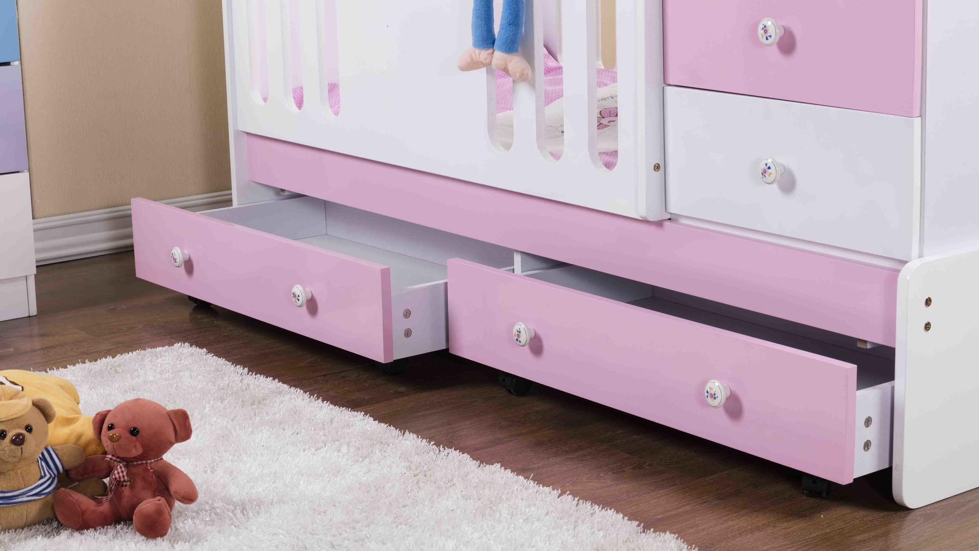 portable metal inside cabinet baby crib online Aoqi