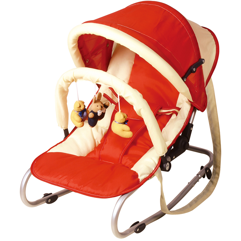 New born to toddler baby rocking chair with canopy and hanging toys 335A