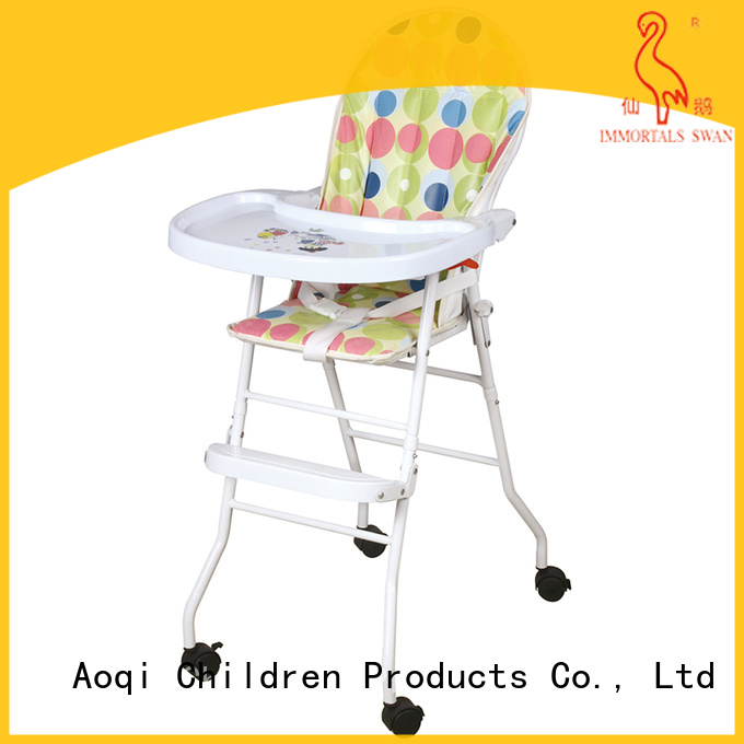 dining baby high chair with wheels customized for livingroom