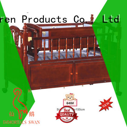 Aoqi wooden baby bed with drawers with cradle for bedroom