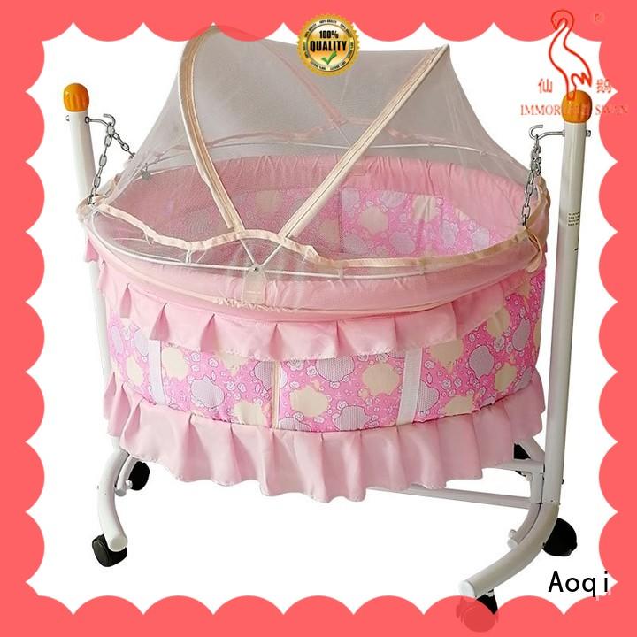 wooden baby sleeping cradle swing customized for household