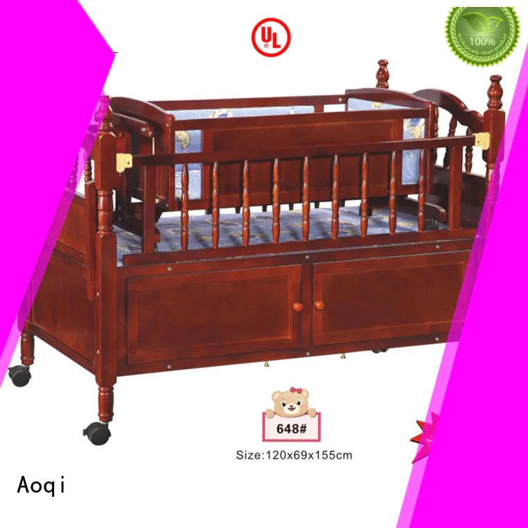 metal baby crib online braking inside Aoqi company