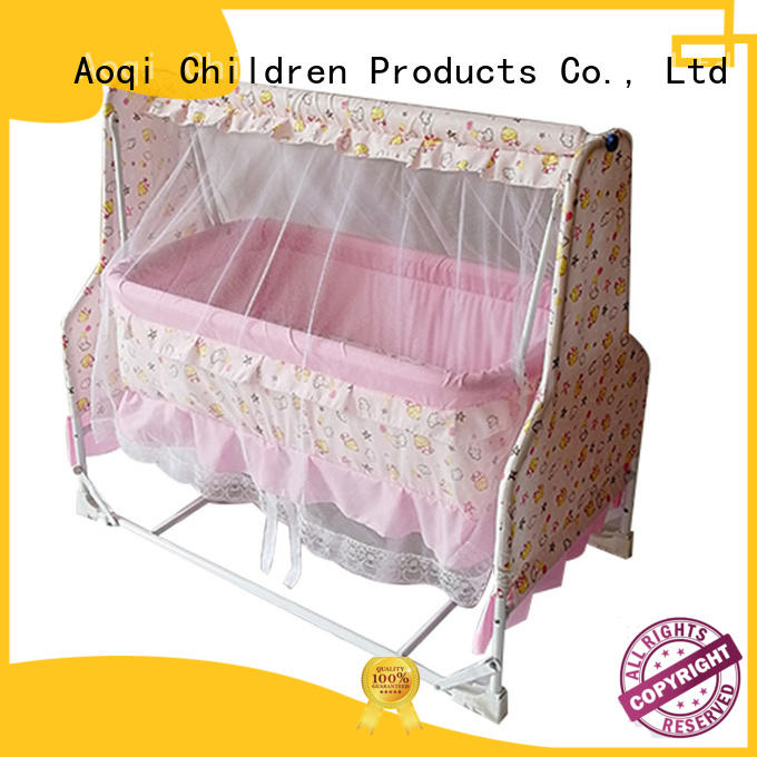 Aoqi wooden baby cradle bed from China for household