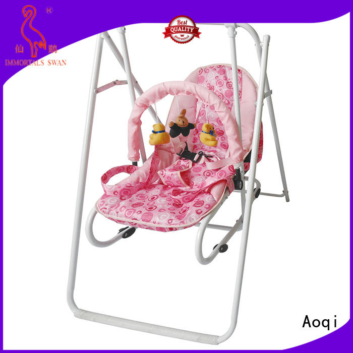 Wholesale metal bouncer cheap baby swings for sale Aoqi Brand