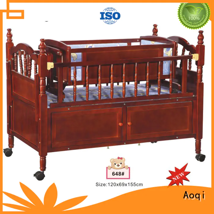 Aoqi wooden baby cot price customized for household