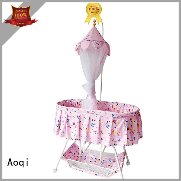 Aoqi round shape baby cradle bed with cradle for babys room