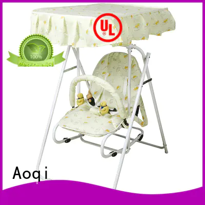 Aoqi Brand metal wholesale multi-colors baby swing chair online