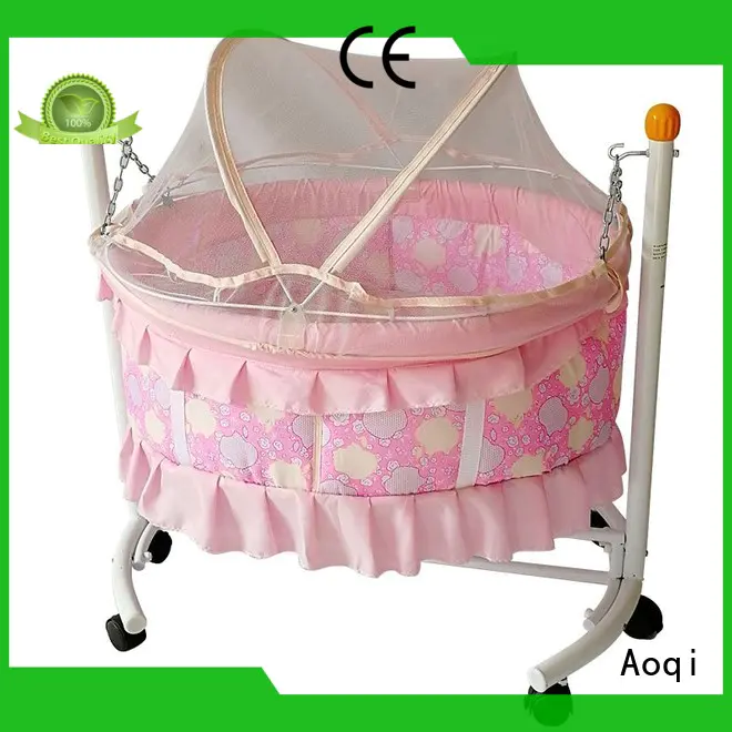 Aoqi round shape baby bed with drawers customized for bedroom
