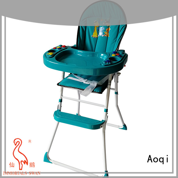 Aoqi dining baby high chair with wheels customized for livingroom