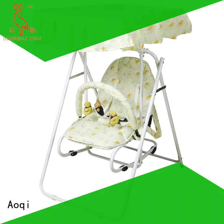 Aoqi double seat baby musical swing chair with good price for kids