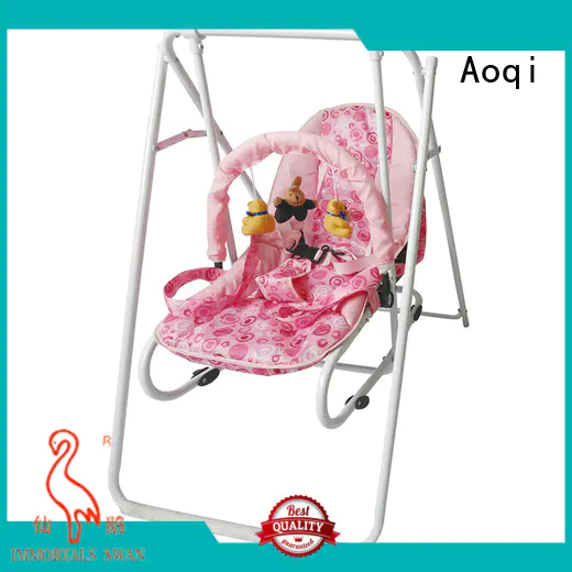 foldable tray multi-colors Aoqi Brand cheap baby swings for sale supplier