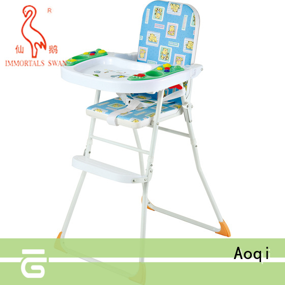 Aoqi plastic foldable baby high chair manufacturer for infant
