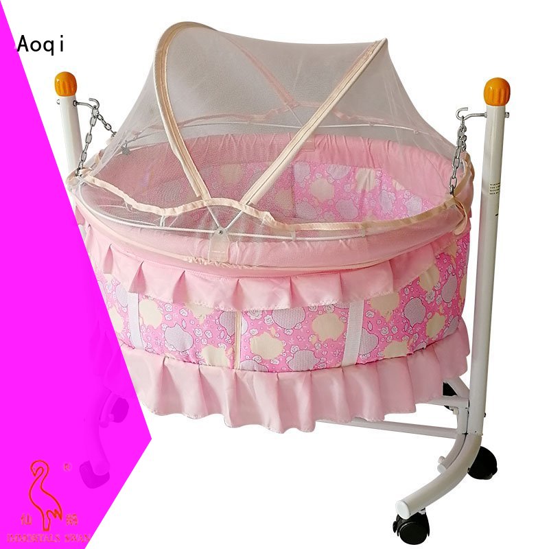 Aoqi portable baby sleeping cradle swing manufacturer for bedroom