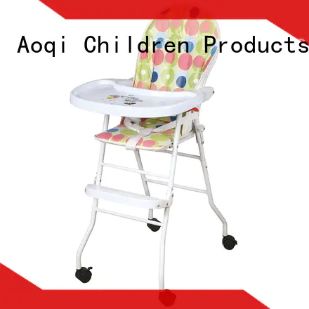 Aoqi baby high chair with wheels directly sale for livingroom