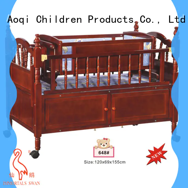 Aoqi wooden baby cot price series for babys room