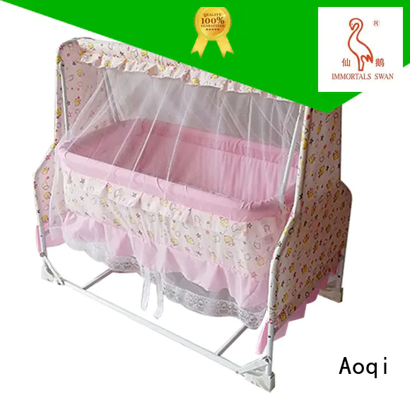 braking baby crib online basket Aoqi company