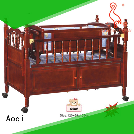 Aoqi round shape cheap baby cots for sale directly sale for bedroom