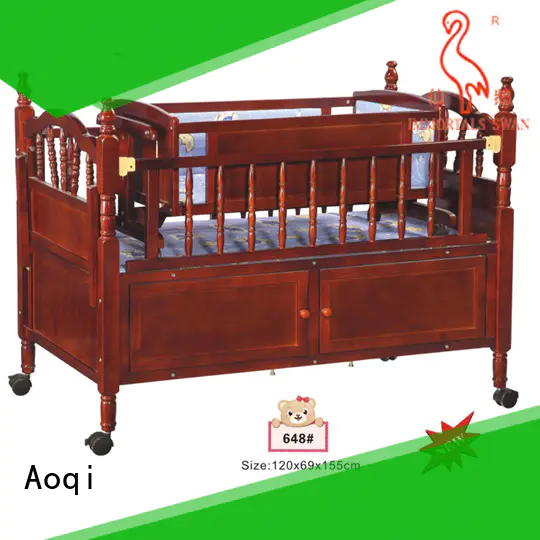 Aoqi wooden baby crib for sale series for babys room