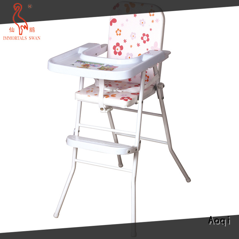 Aoqi dining baby high chair with wheels customized for home