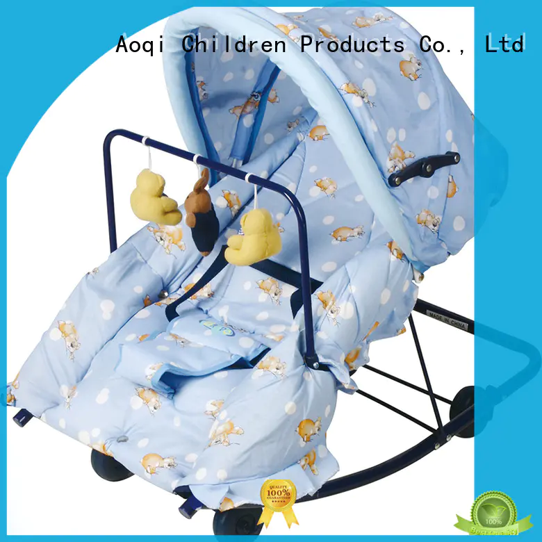 Comfortable baby rocking chair with canopy and hanging toys 405A