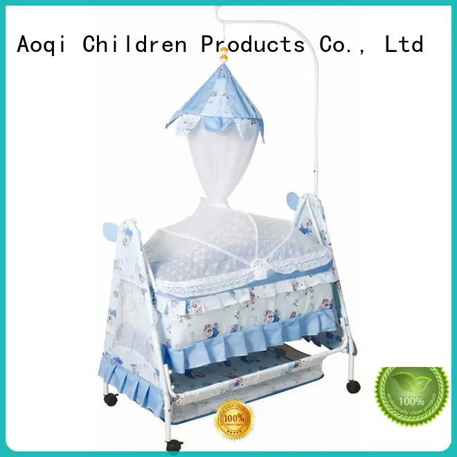 Aoqi wooden wooden baby crib for sale directly sale for babys room