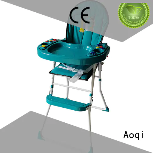 Aoqi portable baby high chair with wheels manufacturer for home