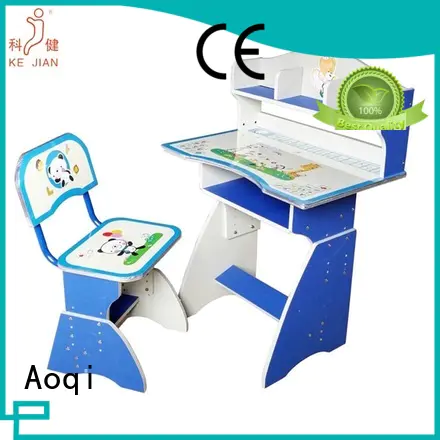 high quality children's study table and chair adjustable Aoqi company