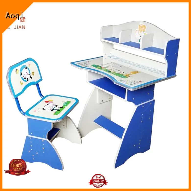 Wholesale preschool kids study table and chair set stable Aoqi Brand