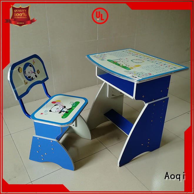 kids study table and chair set preschool plastic Bulk Buy adjustable Aoqi