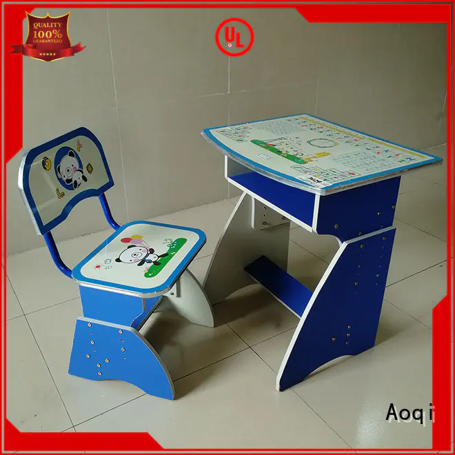 kids study table and chair set preschool plastic Bulk Buy adjustable Aoqi