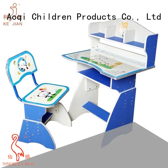 Aoqi plastic study desk and chair set factory for study