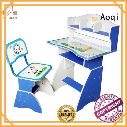 affordable stable kids study table and chair set table wooden Aoqi Brand