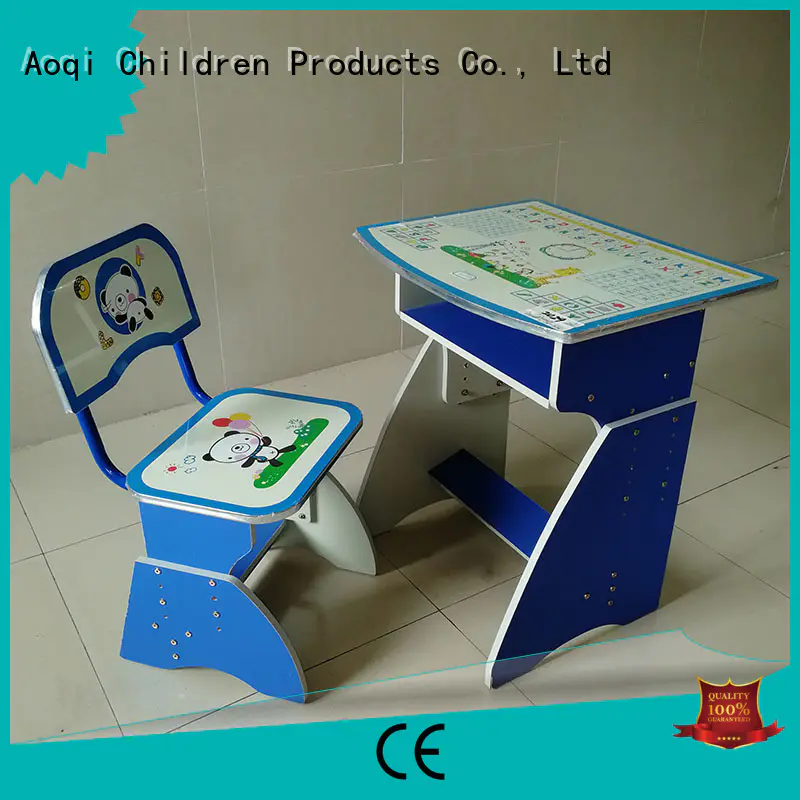 kids study table and chair set learning plastic high quality Aoqi Brand