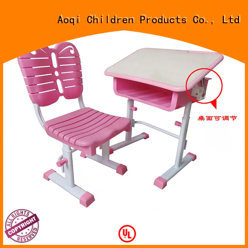 preschool learning OEM children's study table and chair Aoqi