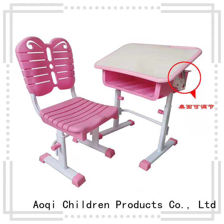 preschool study desk and chair set with good price for household