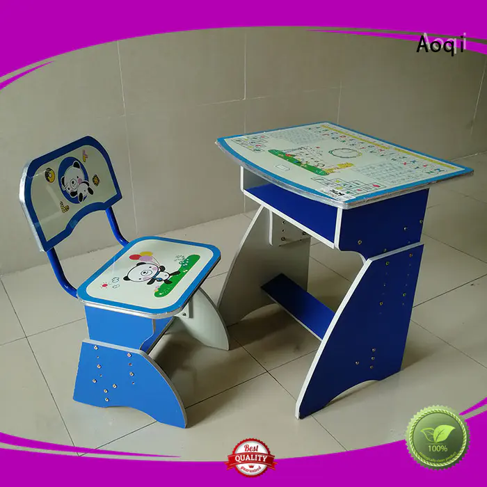 Wholesale wooden kids study table and chair set Aoqi Brand