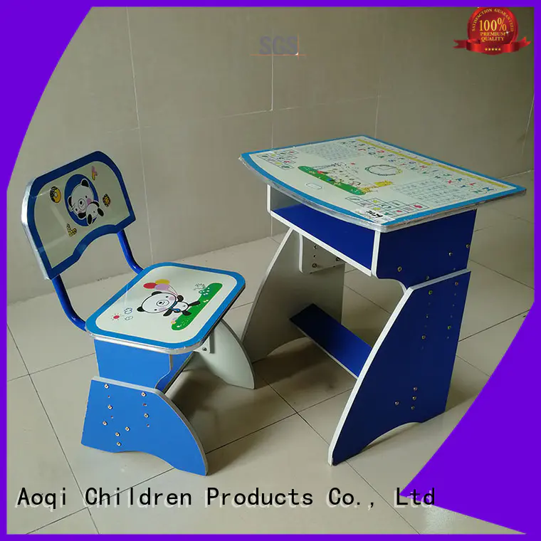 stable kids study table and chair set table plastic Aoqi Brand