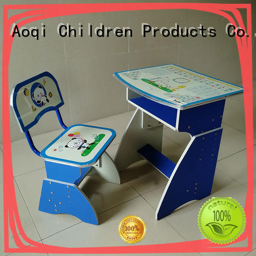 plastic children's writing table and chair chair for home Aoqi