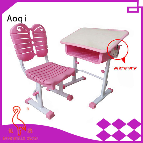 Aoqi plastic study table and chair for students with good price for study