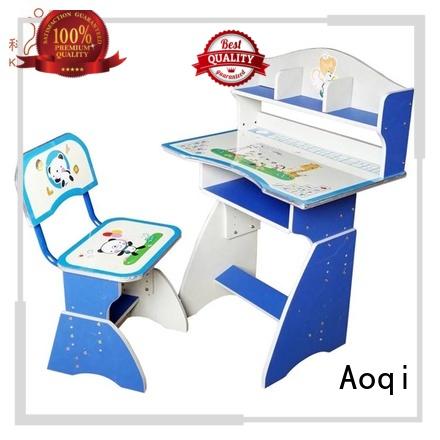 high quality plastic kids study table and chair set Aoqi Brand