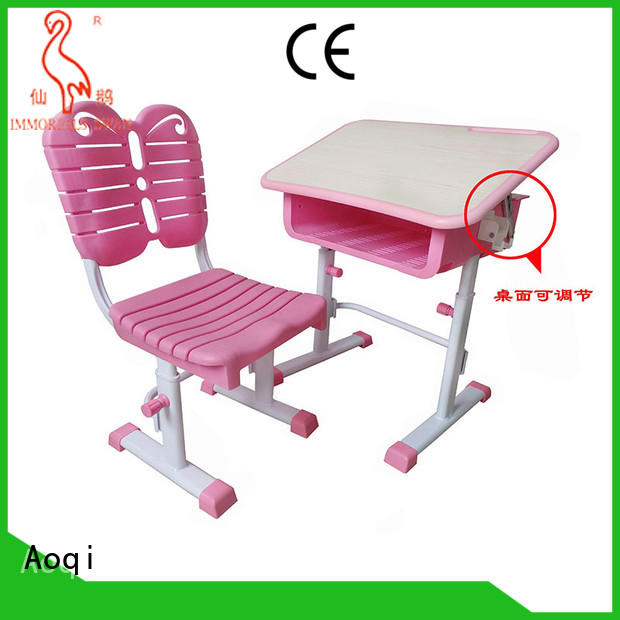 Aoqi kids study table set with good price for household
