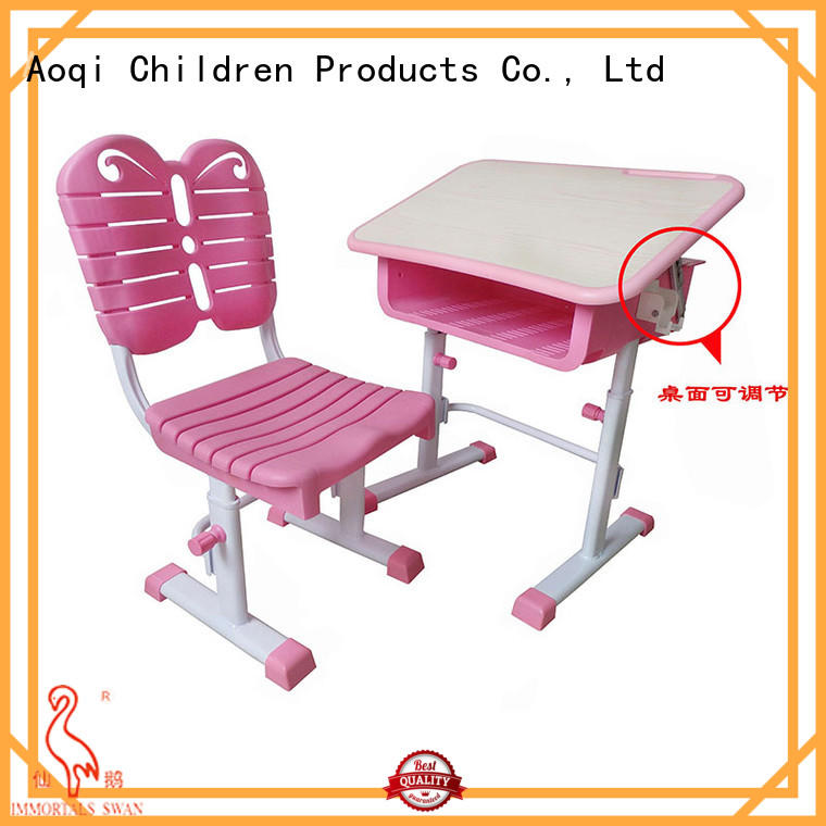 kids study table and chair set affordable wooden Aoqi Brand company