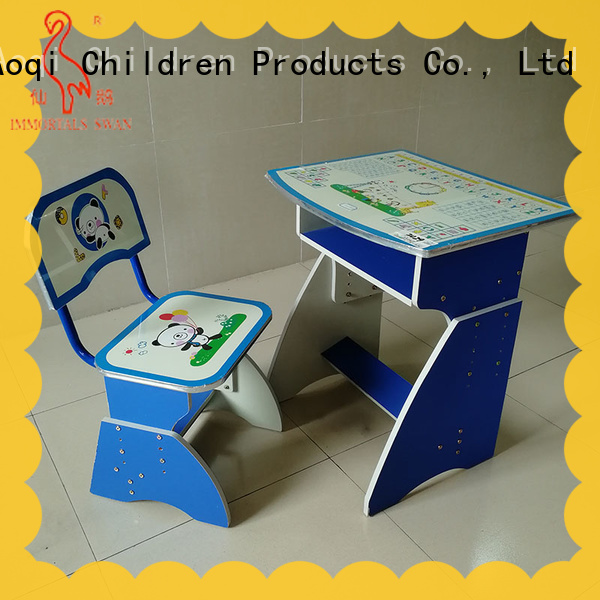Aoqi plastic study table with chair for child design for study