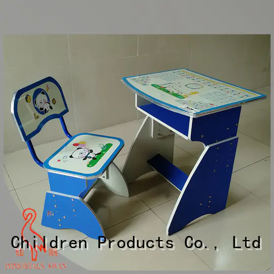 Aoqi preschool study desk and chair set with good price for study
