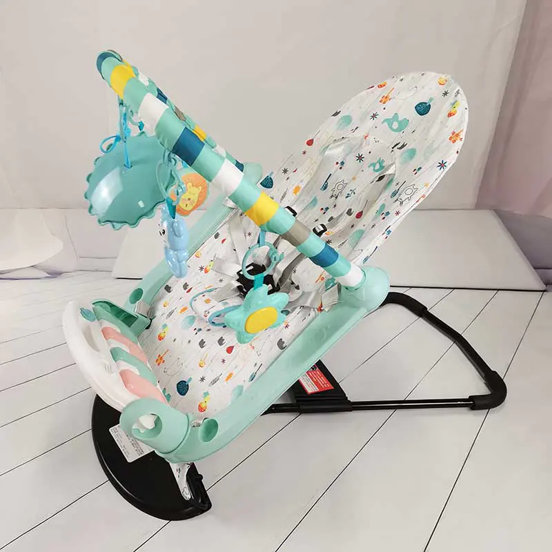 Customized 2 in 1 baby bouncer chair with music board and toys From China