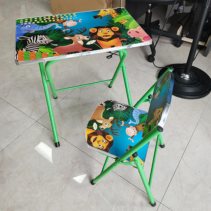 Foldable Small Study Table with Chair for Kids